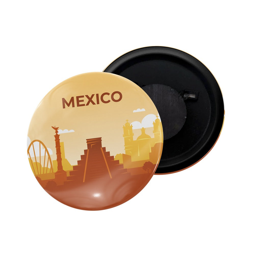 dhcrafts Fridge Magnet Multicolor North America Mexico Glossy Finish Design Pack of 1 (58mm)